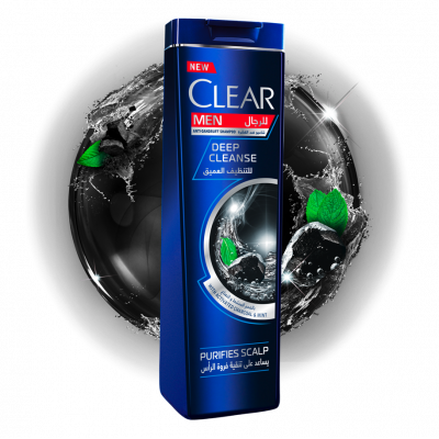 CLEAR MEN ANTI-DANDRUFF DEEP CLEANSE SHAMPOO WITH ACTIVATED CHARCOAL & MINT 400 ML